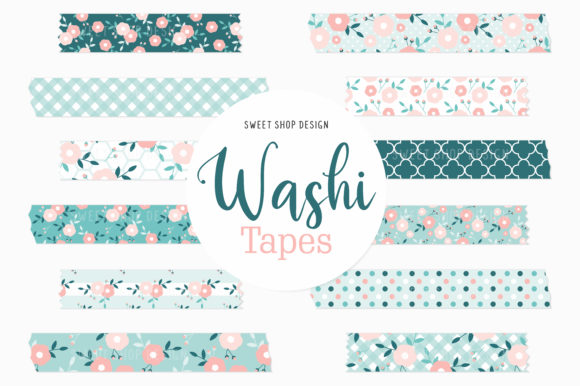 Elevating Digital Design Workflows with Digital Washi Tape Little Flowers Assets
