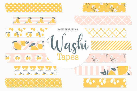 Embrace Creativity with Digital Washi Tape Sunshine and Lemons