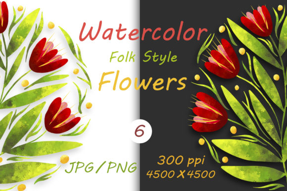 Exploring the Charm of Flowers in Folk Style and Hand Drawn 06