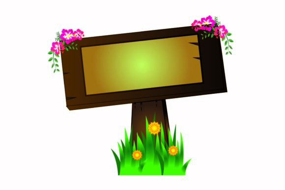 Floral Banner Decorations: Elegant Display Typography