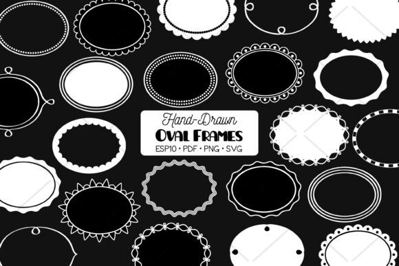 Oval Frames White Hand Drawn Border: Integrating Organic Assets into Digital Workflows