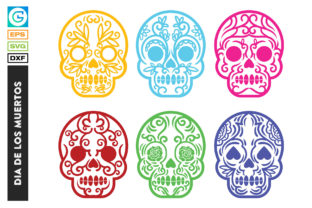 Skull with Floral Ornament Dia De Los Muertos: Design Versatility and Cultural Significance