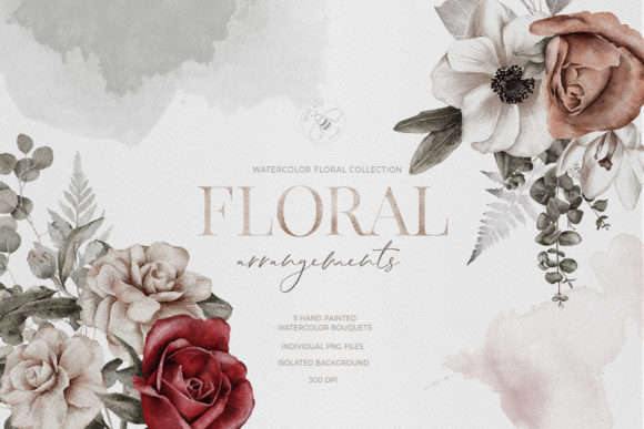 Watercolor Flower Arrangement Roses PNG: Strategic Assets for Visual Communication