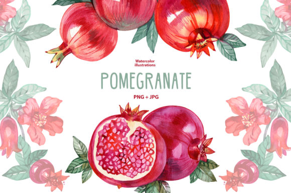 Watercolor Pomegranate: A Practical Guide to Using Hand-Drawn Digital Assets