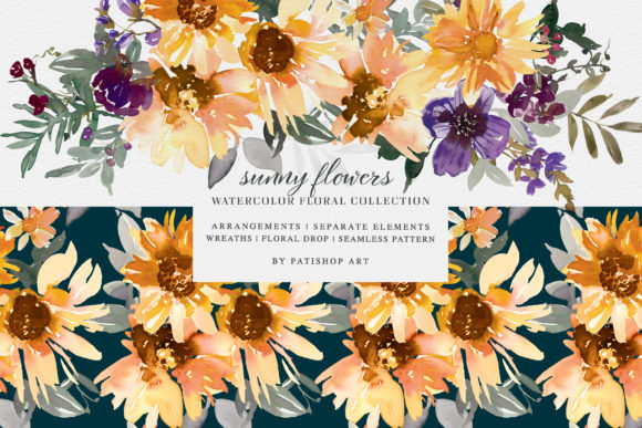 Watercolor Sunflower Clipart Collection: A Versatile Resource for Creative Projects
